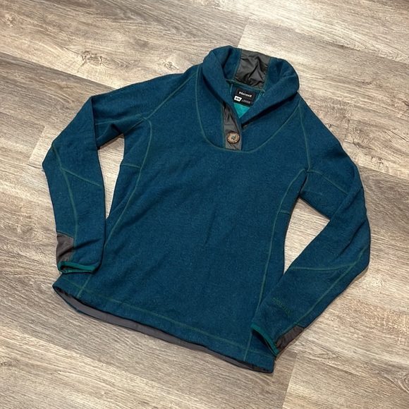 Marmot Grace Sweater Blue Size Medium Pullover Fleece - Picture 3 of 12